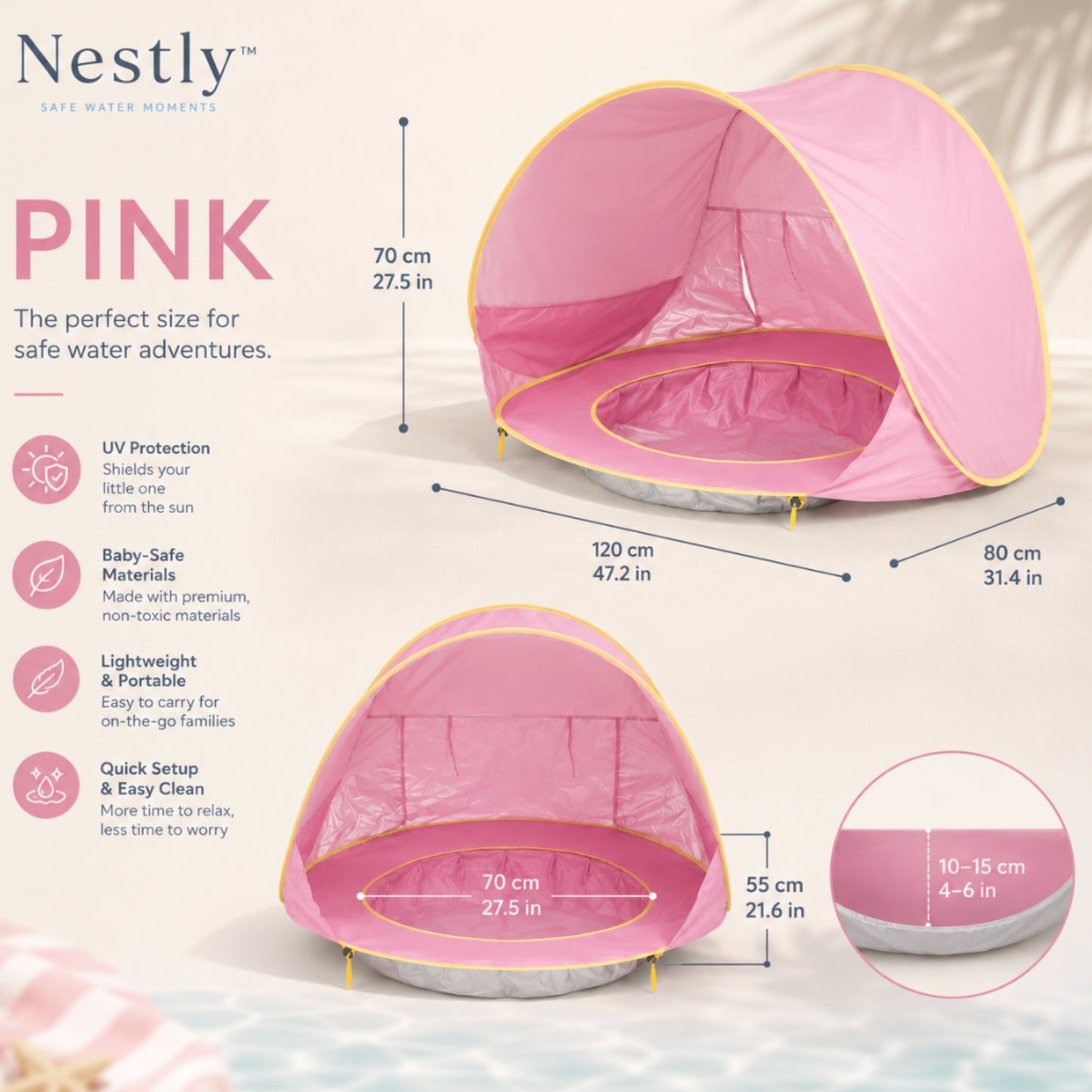 Baby Beach Tent Portable Shade Pool